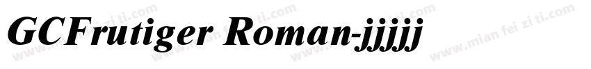 GCFrutiger Roman字体转换